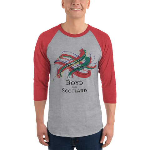 Image of Clan Boyd Tartan Scottish Sleeve Baseball Tee