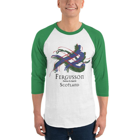 Image of Clan Fergusson Tartan Scottish Sleeve Baseball Tee