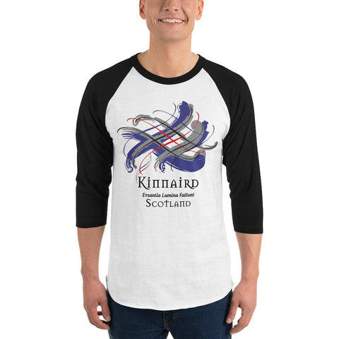 Image of Clan Kinnaird Tartan Scottish Sleeve Baseball Tee