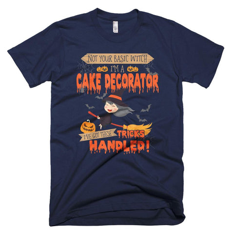 Image of Cake Decorator Tricks Handled Halloween T-Shirt