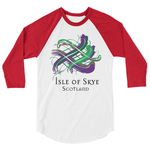 Image of Clan Isle of Skye Tartan Scottish Sleeve Baseball Tee