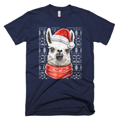 Image of Ugly Christmas Sweater Llama Christmas T-Shirt Llama Gift Girl