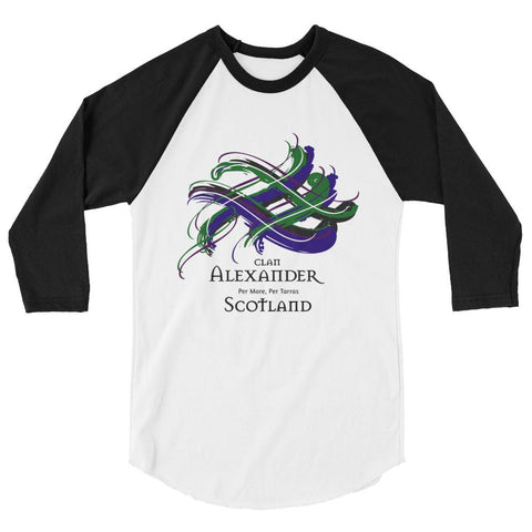 Image of Clan Alexander Tartan Scottish Sleeve Baseball Tee