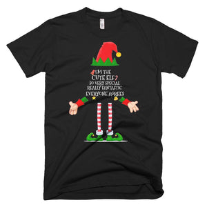 I'm The Cute Elf Gift Shirt Xmas Matching Family Group Christmas T-Shirt