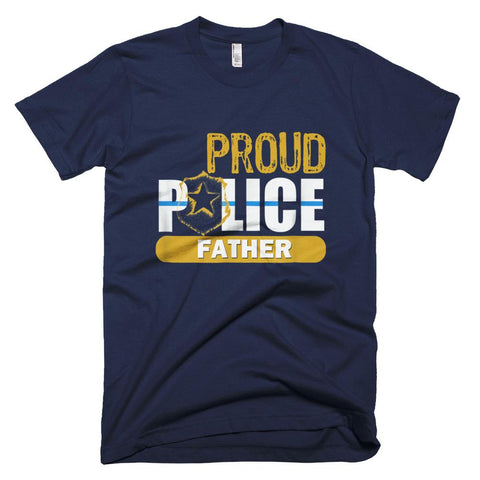 Image of Proud Police Dad Academy Military Father Day T-Shirt