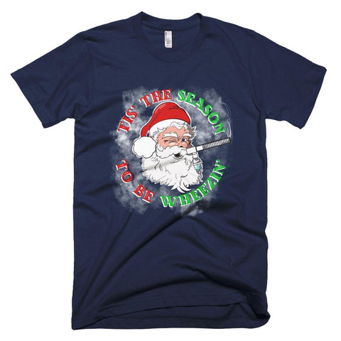 Image of Tis The Season To Be Wheezin Christmas Respiratory Santa Christmas T-Shirt