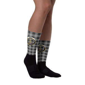 Gray Scottish Clan Tartan Socks - manashirt