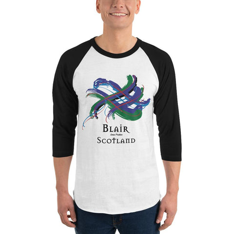 Image of Clan Blair Tartan Scottish Sleeve Baseball Tee