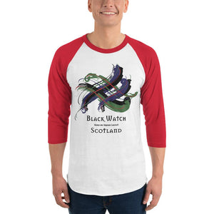 Clan Black Watch Tartan Sottish Sleeve Baseball Tee