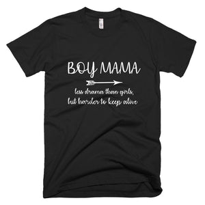 Boy Mama Less Drama Than Girls Harder to Keep Alive Mother Day T-Shirt