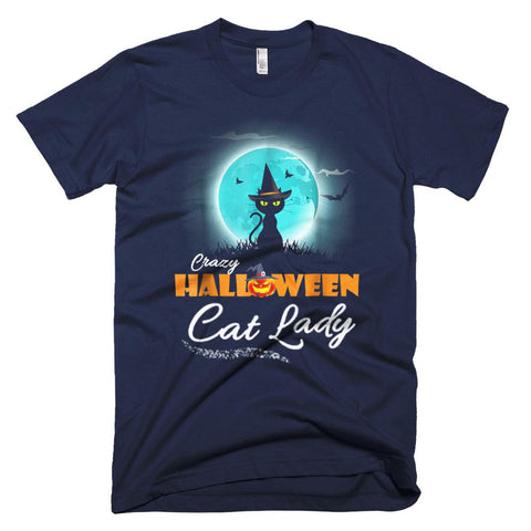 Image of Crazy Cat Lady Funny Halloween T-Shirt