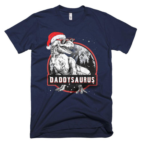 Image of T-Rex Christmas T-Shirt Daddy Saurus Dinosaur