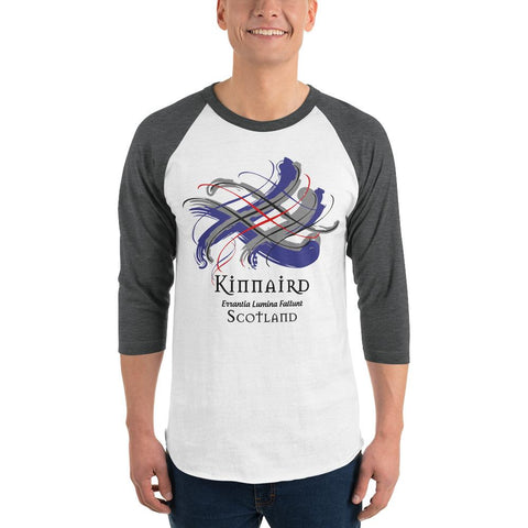 Image of Clan Kinnaird Tartan Scottish Sleeve Baseball Tee