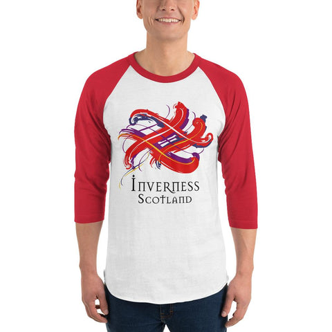 Image of Clan Inverness Tartan Scottish Sleeve Baseball Tee