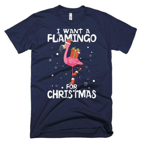 Image of Flamingo For Christmas T-Shirt, Funny Xmas Pajama Gift