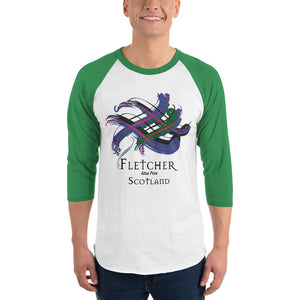 Clan Fletcher Tartan Scottish Sleeve Baseball Tee