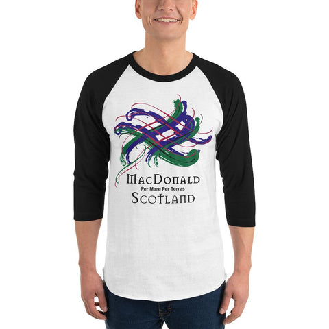 Image of Clan MacDonald Tartan Scottish Sleeve Baseball Tee