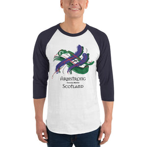 Clan Armstrong Tartan Scottish Sleeve Baseball Tee