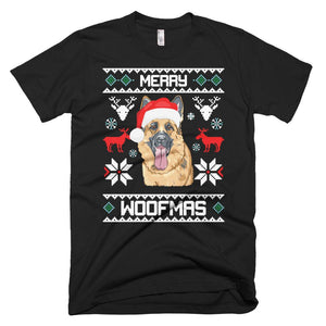 German Shepherd Merry Woofmas Christmas T-Shirt Dog Gift