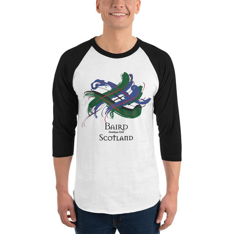 Image of Clan Baird Tartan Scottish Sleeve Baseball Tee