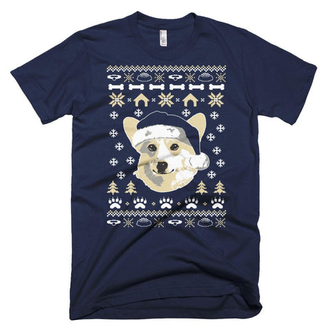 Image of Corgi Dog Ugly Christmas T-Shirt Xmas