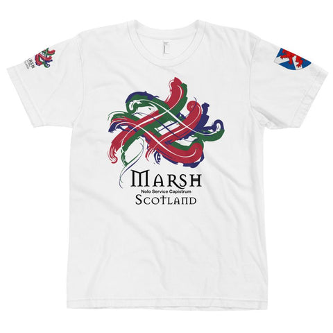 Image of Clan Marsh Tartan Scottish T-Shirt