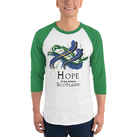 Image of Clan Hope Tartan Scottish Sleeve Baseball Tee