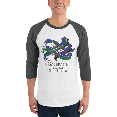 Image of Clan Galbraith Tartan Scottish Sleeve Baseball Tee