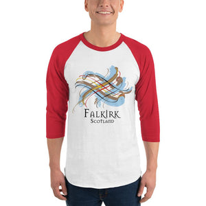 Clan Falkirk Scotland Tartan Scottish Sleeve Baseball Tee