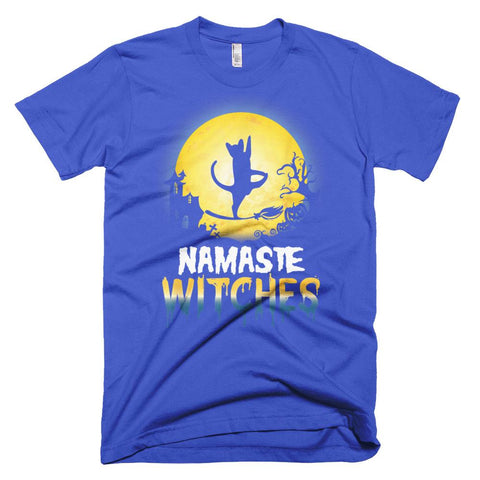 Image of Namaste Witches Cat Yoga Costume Gift Halloween T-Shirt