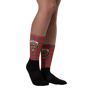 Fraser (All My Hope Is In God) Scottish Clan Tartan Socks - manashirt