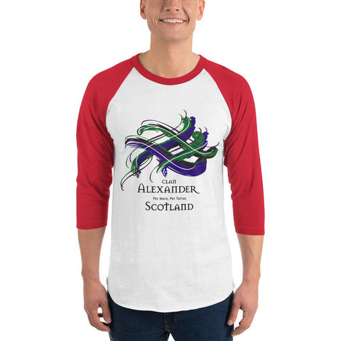 Image of Clan Alexander Tartan Scottish Sleeve Baseball Tee