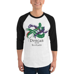 Clan Duncan Tartan Scottish Sleeve Baseball Tee