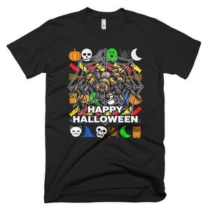 Happy Halloween Tarantula Spider Web Ugly Halloween T-Shirt