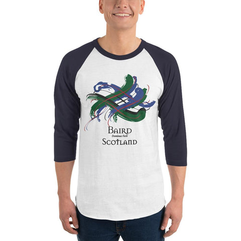 Image of Clan Baird Tartan Scottish Sleeve Baseball Tee