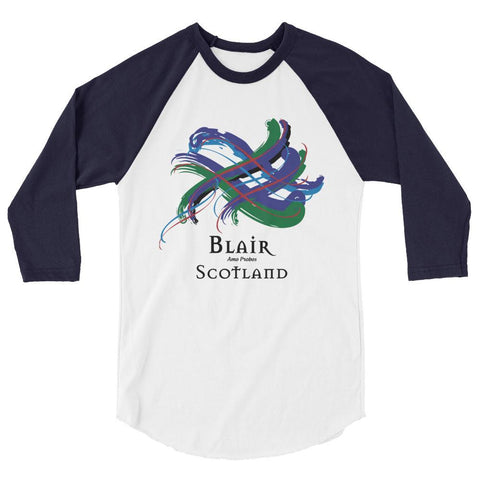 Image of Clan Blair Tartan Scottish Sleeve Baseball Tee