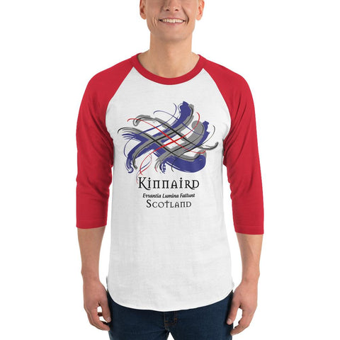 Image of Clan Kinnaird Tartan Scottish Sleeve Baseball Tee