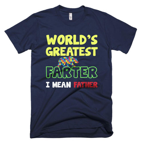 Image of World's Greatest Daddy Bear Heart Arrow Cool Autism Awareness Father Day T-Shirt