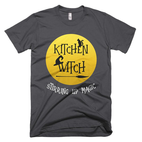 Image of Kitchen Witch Stirring Up Magic Premium Halloween T-Shirt