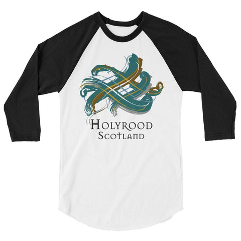 Image of Clan Holyrood Tartan Scottish Sleeve Baseball Tee