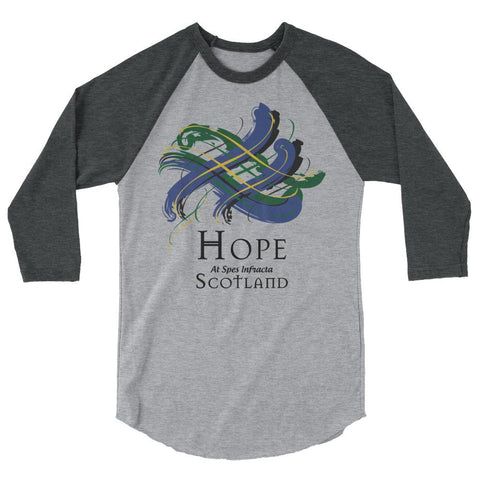 Image of Clan Hope Tartan Scottish Sleeve Baseball Tee