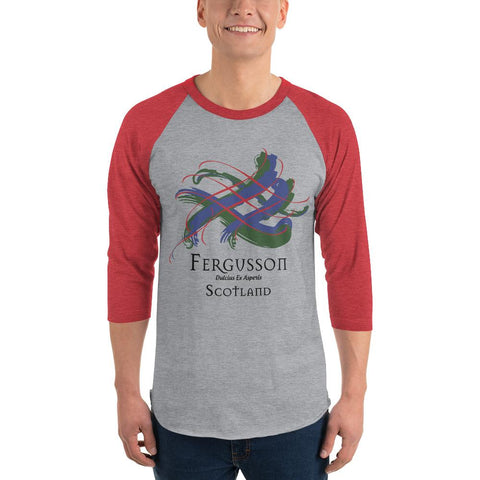 Image of Clan Fergusson Tartan Scottish Sleeve Baseball Tee