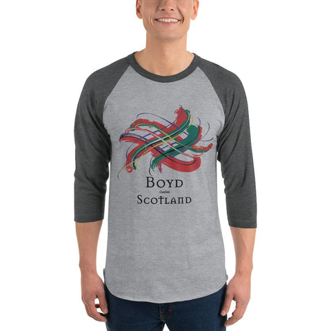 Image of Clan Boyd Tartan Scottish Sleeve Baseball Tee