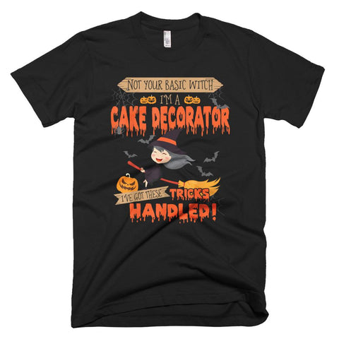 Image of Cake Decorator Tricks Handled Halloween T-Shirt