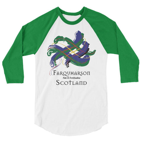 Image of Clan Farquharson Tartan Scottish Sleeve Baseball Tee