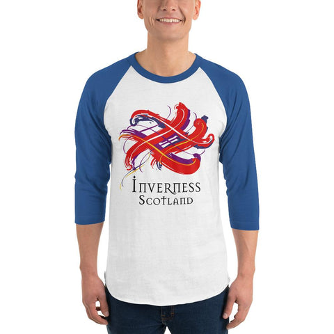 Image of Clan Inverness Tartan Scottish Sleeve Baseball Tee