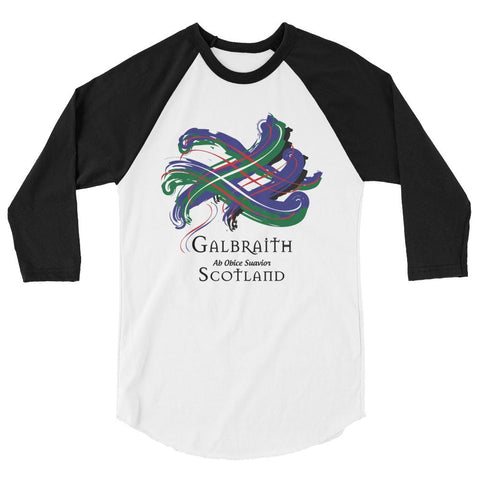 Image of Clan Galbraith Tartan Scottish Sleeve Baseball Tee