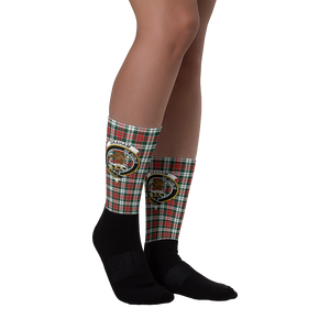 Graham Red Dress Scottish Clan Tartan Socks - manashirt