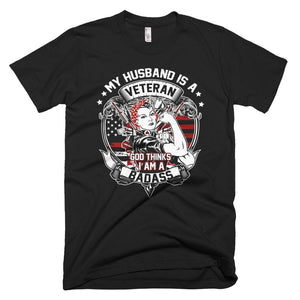 Womens army veteran wife valentines christmas t-shirt birthday badass shirt