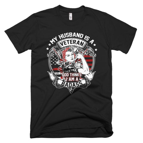 Image of Womens army veteran wife valentines christmas t-shirt birthday badass shirt